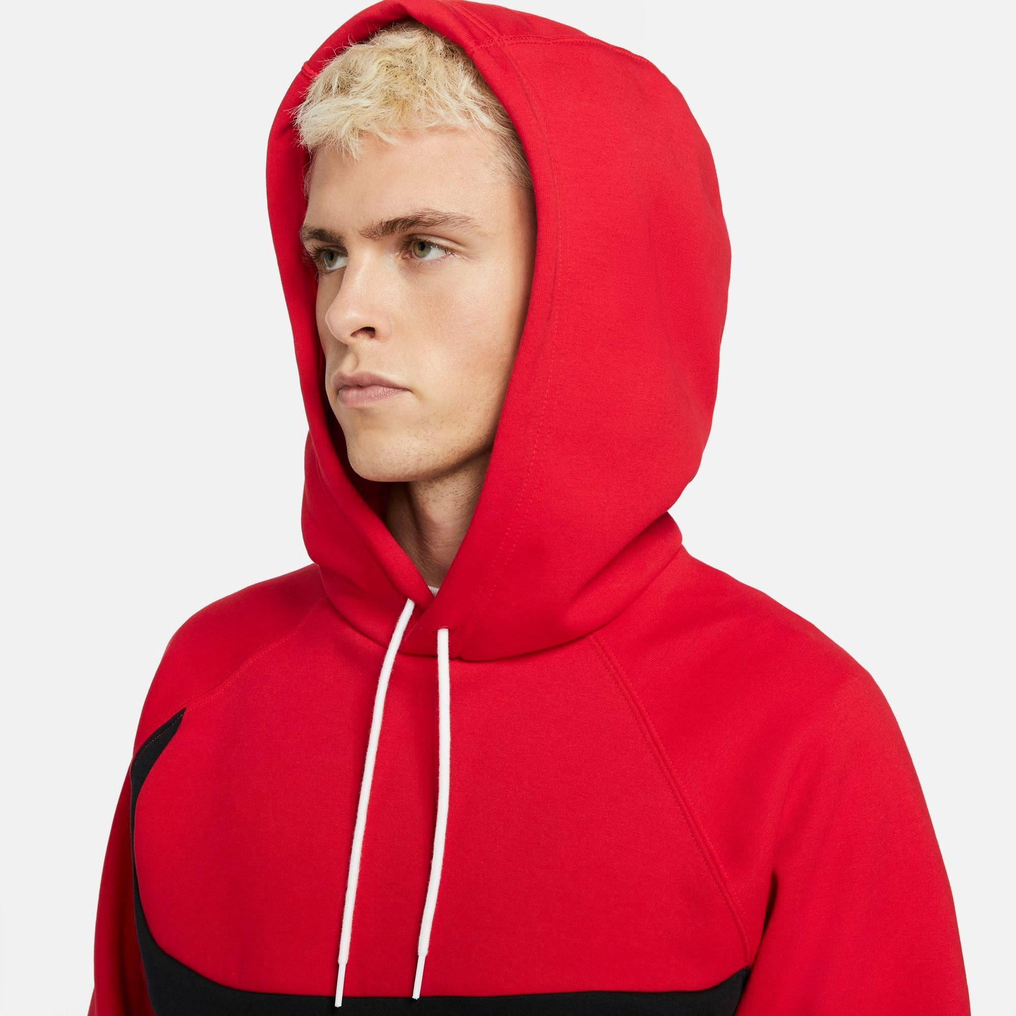 Nike hoodie red online tick